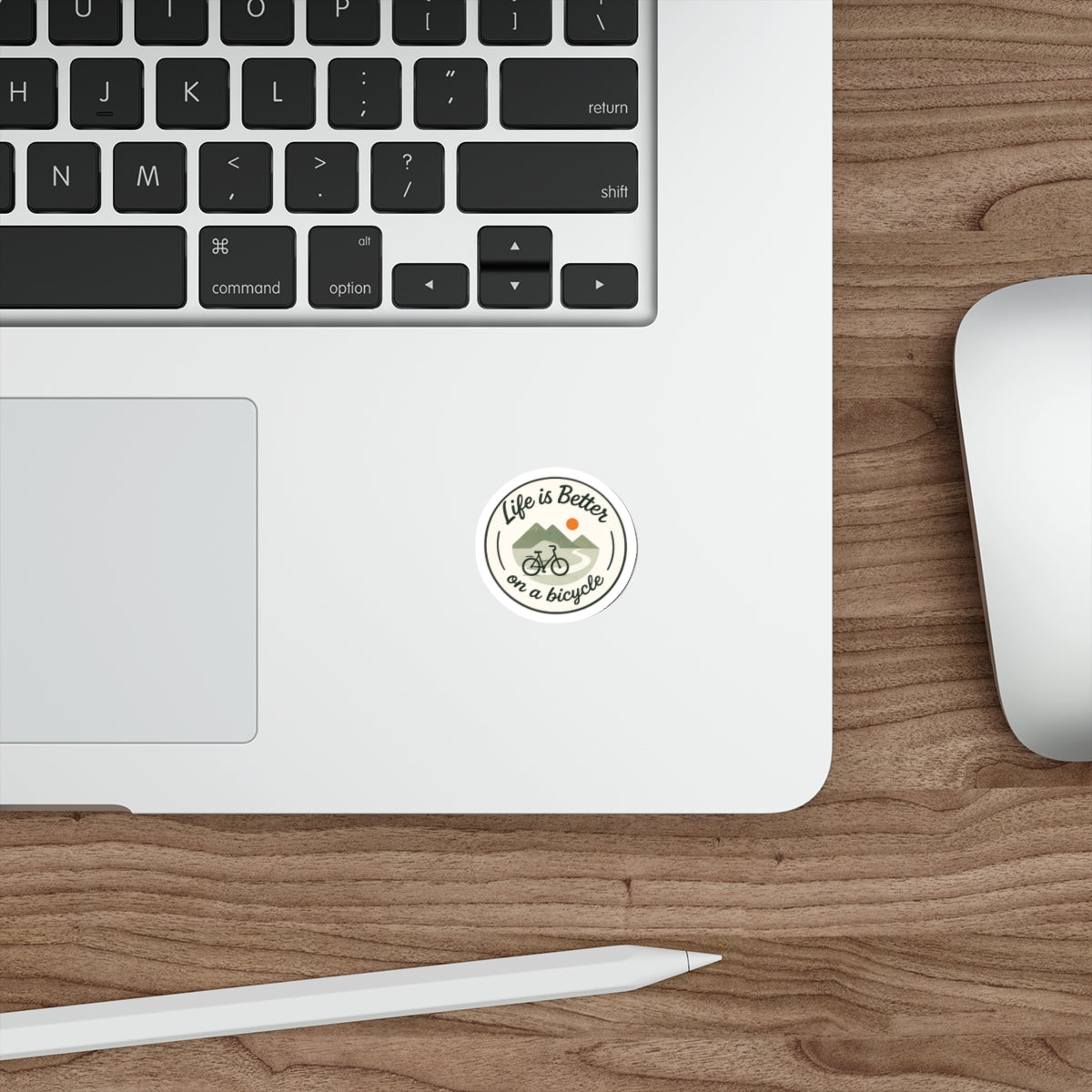 Life is Better on a Bicycle Logo Die-Cut Sticker