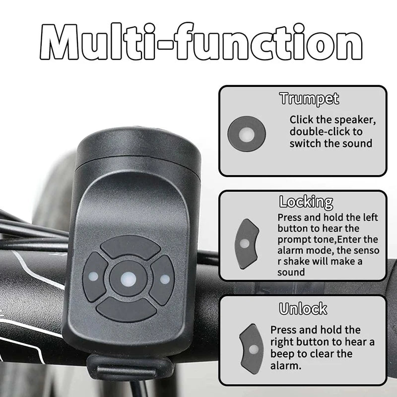 120dB USB-Rechargeable Bicycle Horn